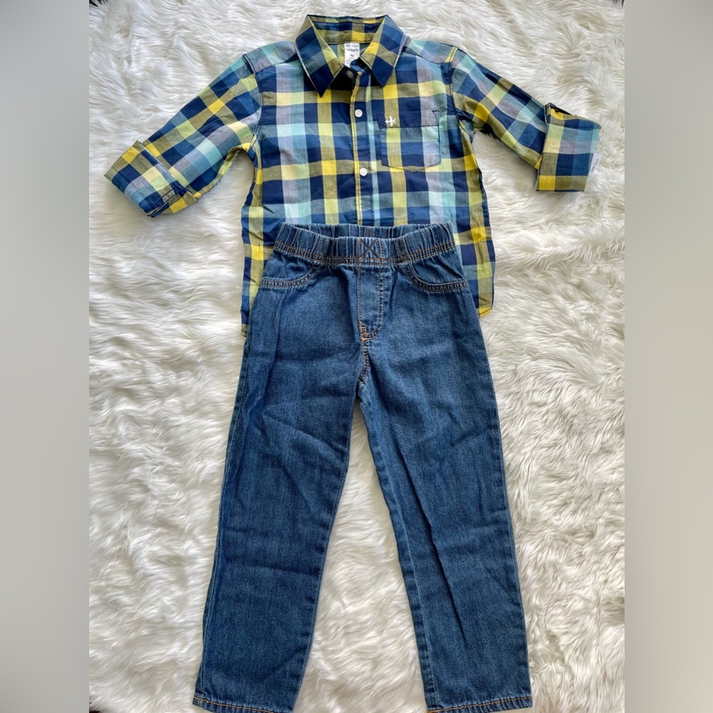 Carter’s 2 pieces Toddler boy, New, size 4T, Cotton. Please see all pictures